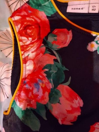 name it black floral dress, 12 yrs
