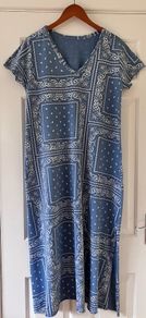 Ladies Blue 100%Cotton Dress