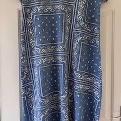 Ladies Blue 100%Cotton Dress