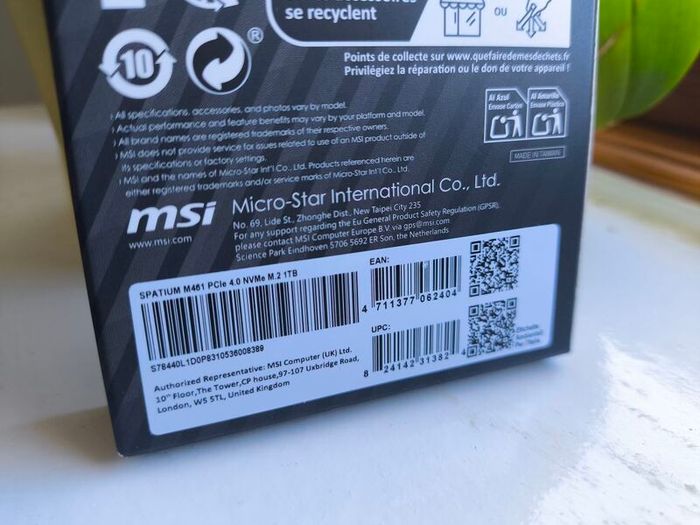 Brand New 1tb Nvme Pcie 4.0 Msi Spatium M461 M.2 Ssd Laptop Pc Ps5