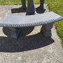 Freshly Refurbished 3-Piece Concrete Garden Set in Anthracite Grey Image 4