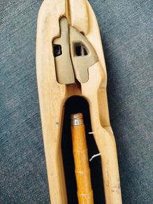 Old weaving loom shuttle