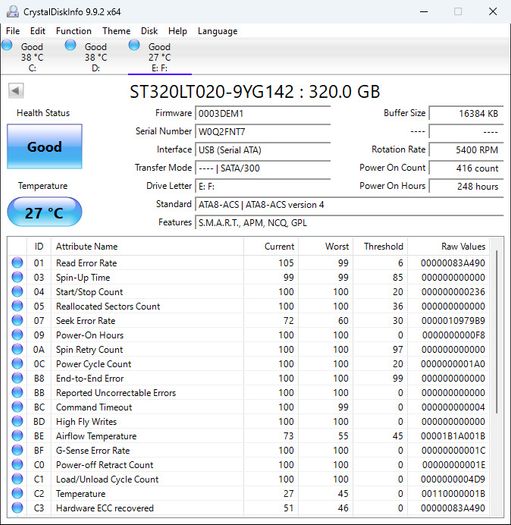 Seagate 320 Gb 2.5" HD