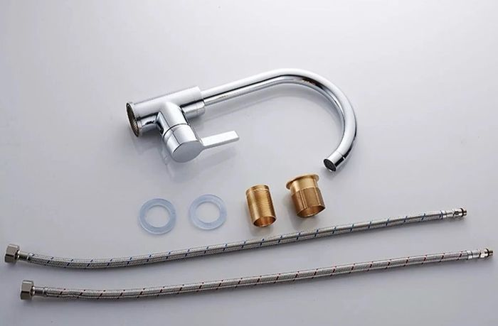 NEW Kitchen Sink Mixer Tap Swivel Single Lever Mono Chrome Faucet