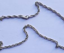 Vintge Sterling Silver 925 Men's Women's Jewelry Huge Chain Necklace Length 18" - 9g