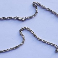 Vintge Sterling Silver 925 Men's Women's Jewelry Huge Chain Necklace Length 18" - 9g