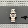 lego Star Wars sw1327 Imperial Stormtrooper minifigure - Male, Dual Molded Helmet with Light Bluish Gray Panels on Back, Shoulder Belts, Light Nougat Head Image 2