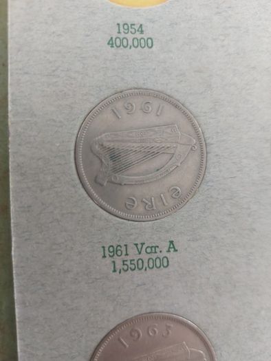 irish coin folder included mule halfcrown