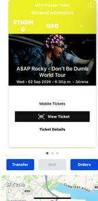 ASAP rocky ticket