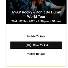 ASAP rocky ticket