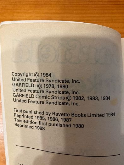 Cartoon book: 'Garfield Strikes Again'
