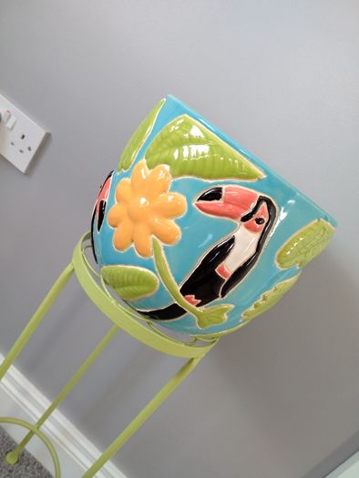 Heavy Ceramic Tropical Plant Pot