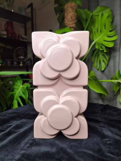 Orla Kiely House Ceramic Flower Vase Dusty Pink Vintage Style Home Decor