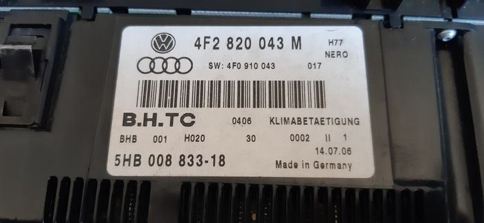 a6c6 4F 2004-2011 audi klimatronic air condition unit 3 zone 4F2 820 043 M