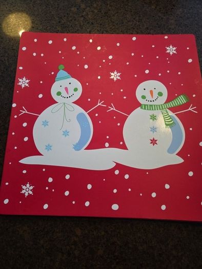 4 x square Christmas place mats