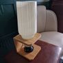 1 Retro Vintage Mid Century Glass shade /repro base  Table lamp Image 2