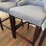 Set of 4 charcoal grey fabric high dining chairs Image 9