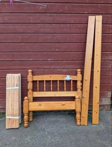 Solid pine single bed frame