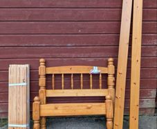Solid pine single bed frame