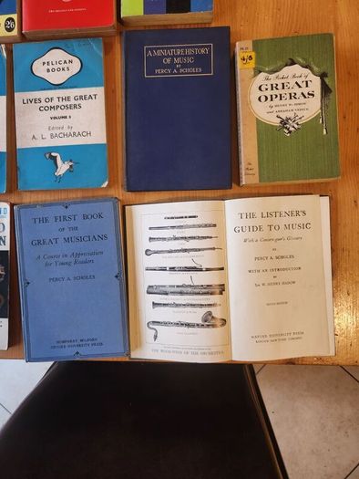 Musical Books X 14 Vintage And Some First Edition. Mostly In Good Condition.  See Photos For Same.