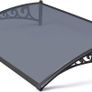FREE EXPRESS SHIPPING Black Easy Fit 1m Tinted Door Canopy, 100x60x23 cm Image 2