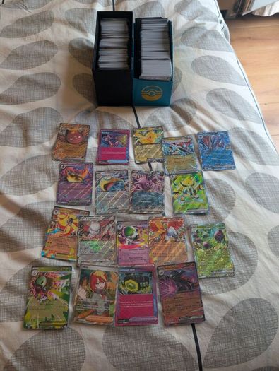 POKEMON bulk Prismatic, Ascended Heroes Destined Rivals Chaos Risinglot plus 18 Ex and a trainer card