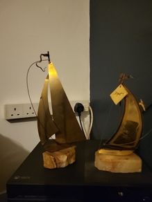 Brass and marble ships
