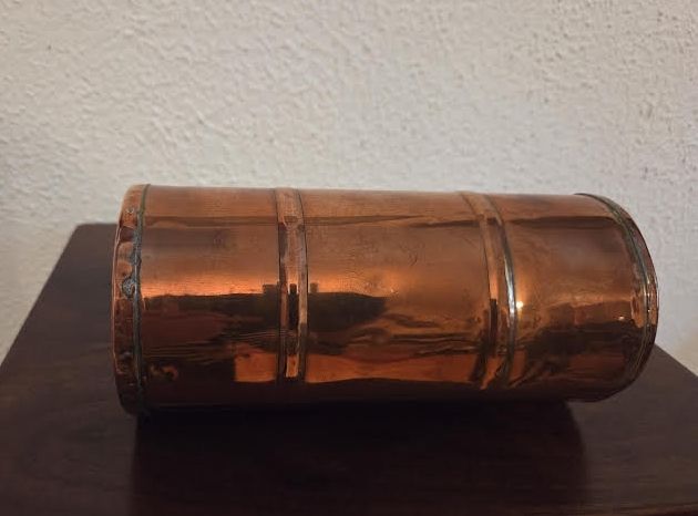 Antique Copper Hot Water Bottle Brass Screw Cap
