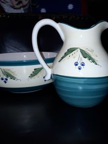 Potter Juice/water Jug With Matching Salad Bowl