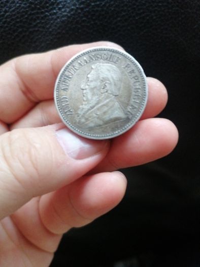 1892 South Africa Silver 2 1/2 Shillings Coin
