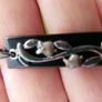 Vintage Sterling Silver 925 Floral Pendant with Separate Black Back and  Sterling Silver Chain Image 2