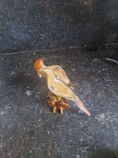 enamelled bird trinket