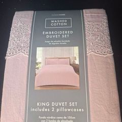 2 brand new double duvet bed sets worrh 35 each in dunnes and 1 kingsize worrh 40 also brand new..il sell each dbl for 15 and the king for 20