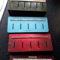 Vintage mid century Thrift savings boxes
