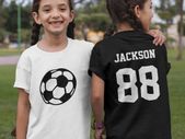 Personalised Kids Football Soccer T-shirt Name Number Boys Girls Soccer Team Custom Child Children Novelty