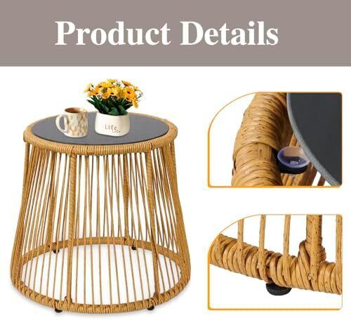 3 Piece Outdoor Patio Furniture Set