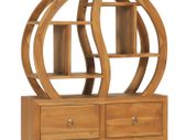 Cabinet with Yin Yang Shelf 68x26x83 cm Solid Teak Wood