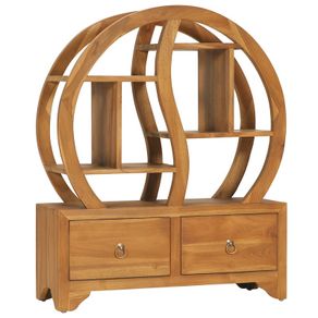 Cabinet with Yin Yang Shelf 68x26x83 cm Solid Teak Wood