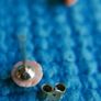 9K Gold 375 Carved Coral Rose Stud Earrings Image 6