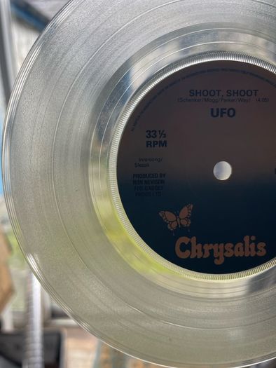 UFO Limited edition clear vinyl 7" EP in vg+ condition