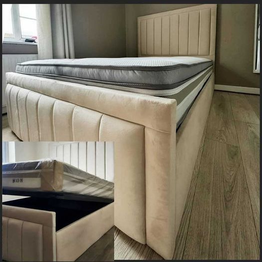 Cream Ottoman Storage Bed,Beds