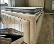Cream Ottoman Storage Bed,Beds