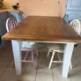 Solid Wood Farmhouse Kitchen Table + 4 Chairs Image 2