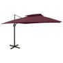 Cantilever Umbrella with Double Top 300x300 cm Bordeaux Red Image 5