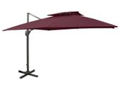 Cantilever Umbrella with Double Top 300x300 cm Bordeaux Red
