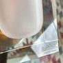 Rosenthal Studio Line Crystal Glass Block Vase, Vintage German Image 2