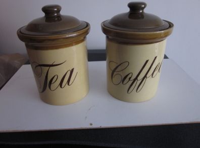 TG Green "Granville" Stoneware Glazed Jars X2