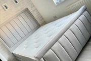 New Ottoman Storage Panel Plush Velvet Upholstered Bed Frame Double &amp; King Size