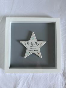 Framed baby boy gift