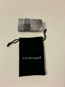 Vin Bouquet Reusable Whiskey Chilling Stones & Velvet Pouch | Set of 8